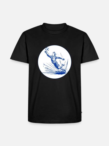 Goalkeeper (blue and white) - Men's Premium Organic T-Shirt - black