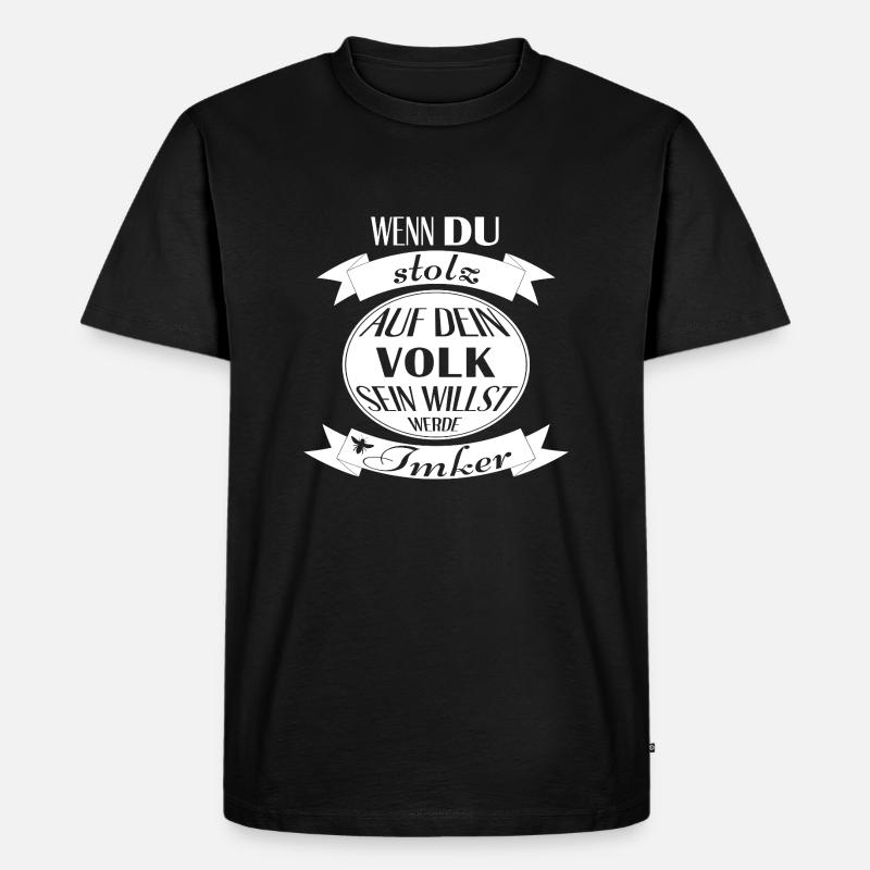 Stolzer Imker (weiß) - Männer Premium Bio T-Shirt - Schwarz