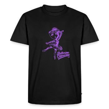 Ballerine Cappuccina - Violet - T-shirt Premium bio Homme - noir - Devant - Nico (187cm)