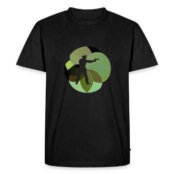 Patrouille d’agents - T-shirt Premium bio Homme - noir - Devant - Nico (187cm)