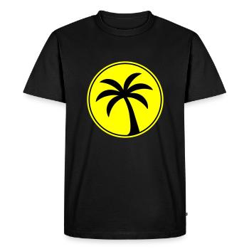 Palm tree icon beach - Men's Premium Organic T-Shirt - black - Front - Nico (187cm)