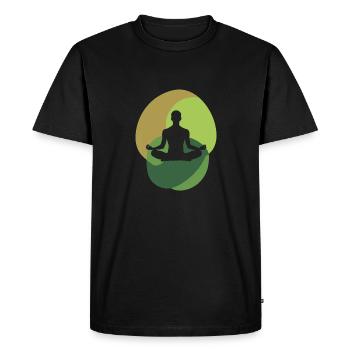 Meditation Zen - Men's Premium Organic T-Shirt - black - Front - Nico (187cm)