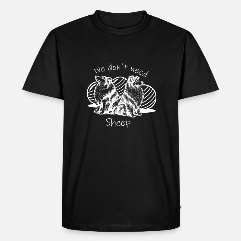 Treibball (weiß) mit Text - Männer Premium Bio T-Shirt - Schwarz