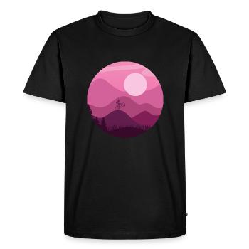 Cycliste de montagnes - T-shirt Premium bio Homme - noir - Devant - Nico (187cm)