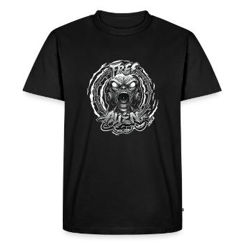 Free alien Zewa - T-shirt Premium bio Homme - noir - Devant - Nico (187cm)