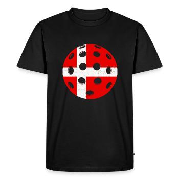 Pickleball Danemark - T-shirt Premium bio Homme - noir - Devant - Nico (187cm)