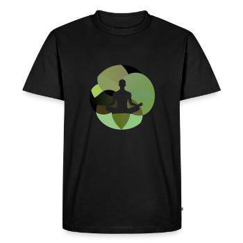 Meditation Mindfulness - Men's Premium Organic T-Shirt - black - Front - Nico (187cm)