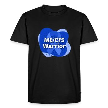 ME/CFS Warrior Blue Ribbon - Men's Premium Organic T-Shirt - black - Front - Nico (187cm)