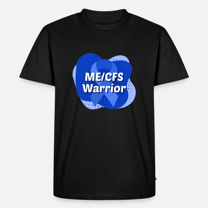 ME/CFS Warrior blaue Schleife - Männer Premium Bio T-Shirt - Schwarz