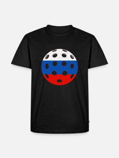 Pickleball Russland - Männer Premium Bio T-Shirt - Schwarz
