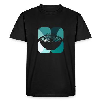 Noodles Noodle dish Ravioli - Men's Premium Organic T-Shirt - black - Front - Nico (187cm)