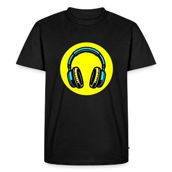 Headphone icon music - Men's Premium Organic T-Shirt - black - Front - Nico (187cm)
