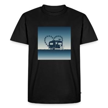 Découvrez notre chemise Camperliebe 50+ de haute qualité - T-shirt Premium bio Homme - noir - Devant - Nico (187cm)