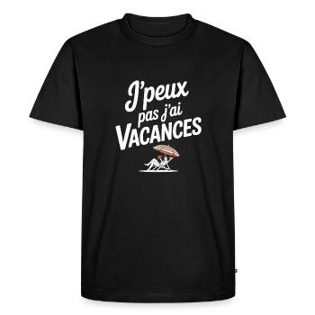 vacances, vacances d'été - T-shirt Premium bio Homme - noir - Devant - Nico (187cm)