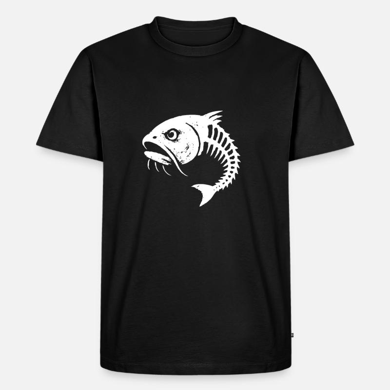 Fischgrate Sauer - Männer Premium Bio T-Shirt - Schwarz