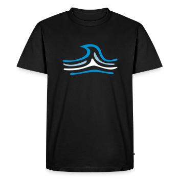 cadeau pour les surfeurs, vague wakeboard et SUP - T-shirt Premium bio Homme - noir - Devant - Nico (187cm)