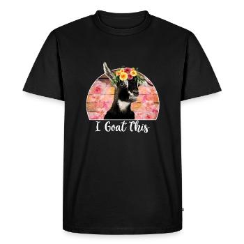 I Goat This - Men's Premium Organic T-Shirt - black - Front - Nico (187cm)