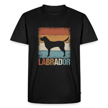 Labrador - Men's Premium Organic T-Shirt - black - Front - Nico (187cm)