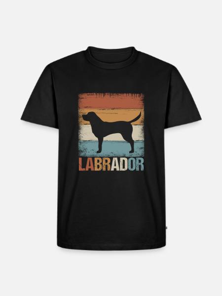 Labrador - Männer Premium Bio T-Shirt - Schwarz