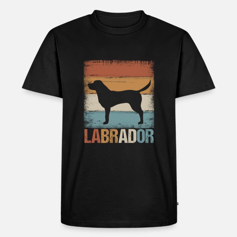 Labrador - Männer Premium Bio T-Shirt - Schwarz
