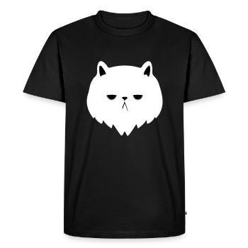 bored cat - Men's Premium Organic T-Shirt - black - Front - Nico (187cm)