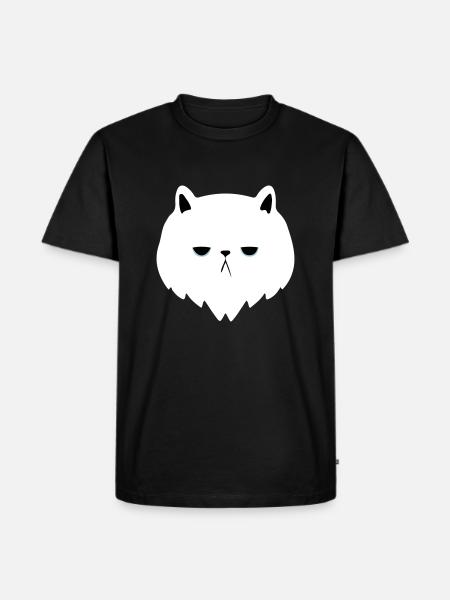 bored cat - Men's Premium Organic T-Shirt - black