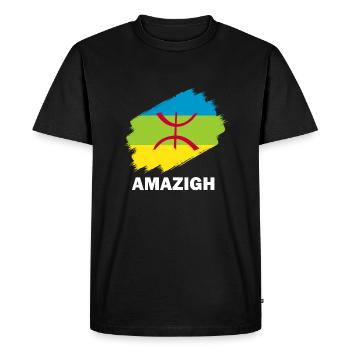 Amazigh - T-shirt Premium bio Homme - noir - Devant - Nico (187cm)