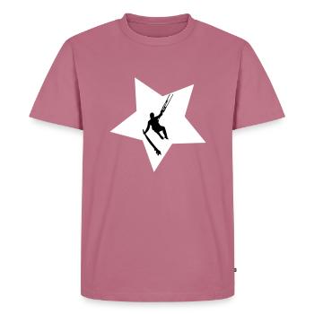 Kitesurfen - Männer Premium Bio T-Shirt - Mauve - Vorne - Nico (187cm)