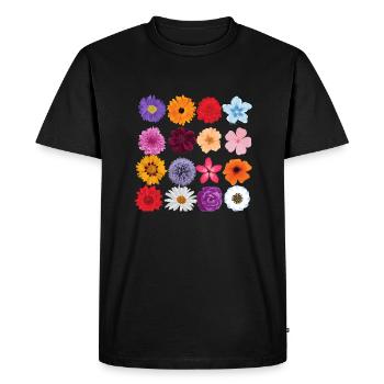 Facilement distrait par les plantes - T-shirt Premium bio Homme - noir - Devant - Nico (187cm)