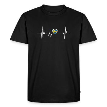 Suède Sweden Sverige battement de cœur cadeau - T-shirt Premium bio Homme - noir - Devant - Nico (187cm)