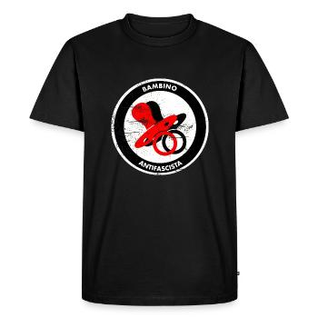 babmino antifascista - T-shirt Premium bio Homme - noir - Devant - Nico (187cm)