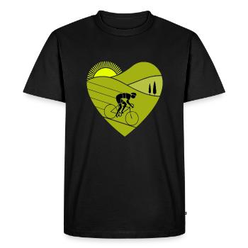 Love Cycling Funny Cycling - Men's Premium Organic T-Shirt - black - Front - Nico (187cm)