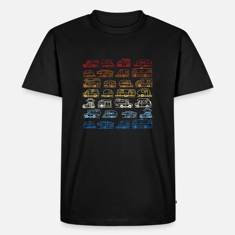 Campingplatz Rainbow - Männer Premium Bio T-Shirt - Schwarz