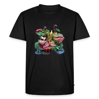 Plante carnivore - T-shirt Premium bio Homme - noir - Devant - Nico (187cm)