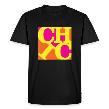 Chic WordPlay original art 4 - Men's Premium Organic T-Shirt - black - Front - Nico (187cm)