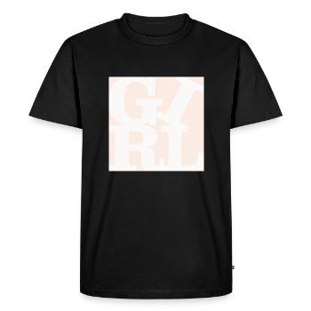 Girl WordPlay original art 1 - Men's Premium Organic T-Shirt - black - Front - Nico (187cm)