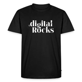 Digital Rocks Blanc - T-shirt Premium bio Homme - noir - Devant - Nico (187cm)