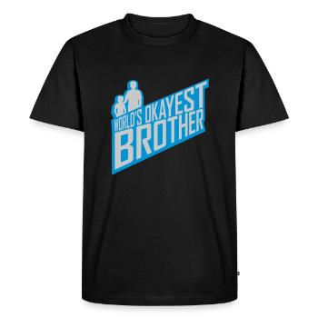 Logo Worlds okayest Brother - T-shirt Premium bio Homme - noir - Devant - Nico (187cm)