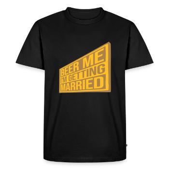 Beer Me Me marier - T-shirt Premium bio Homme - noir - Devant - Nico (187cm)