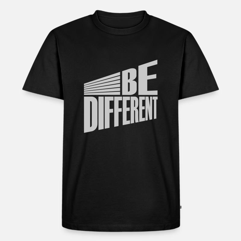 Be different Logo Design - Männer Premium Bio T-Shirt - Schwarz