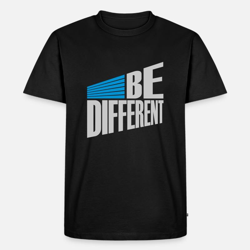Be different Logo Design - Männer Premium Bio T-Shirt - Schwarz