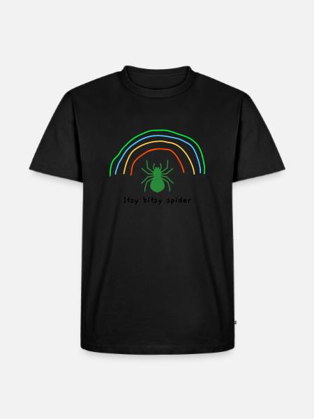 Itsy Bitsy Spider (schwarzer Text) - Männer Premium Bio T-Shirt - Schwarz