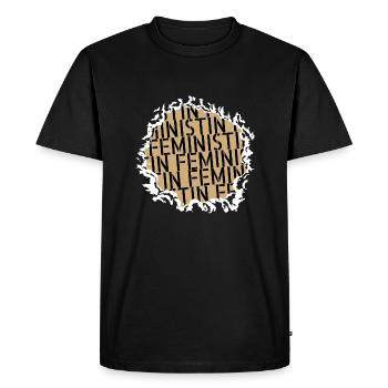 frauenpower power lettrage cadeau d’anniversaire - T-shirt Premium bio Homme - noir - Devant - Nico (187cm)