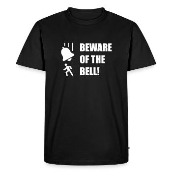 Beware of the bell - Men's Premium Organic T-Shirt - black - Front - Nico (187cm)