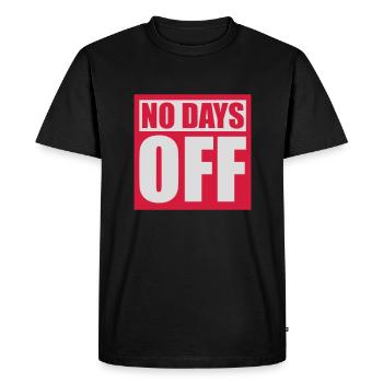 pas de jours de congé devis - T-shirt Premium bio Homme - noir - Devant - Nico (187cm)