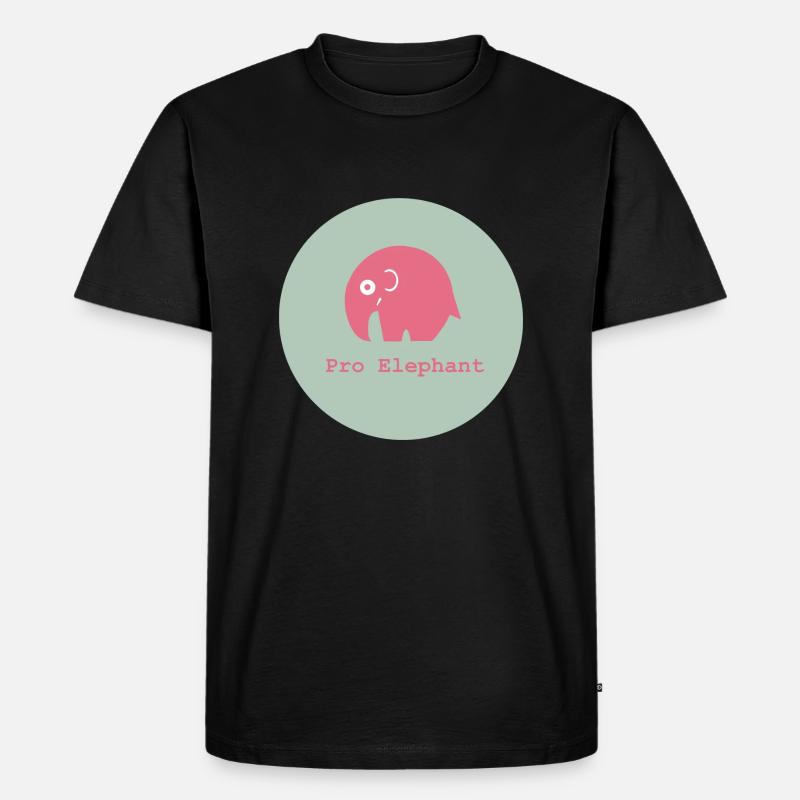 Pro Elephant - Männer Premium Bio T-Shirt - Schwarz