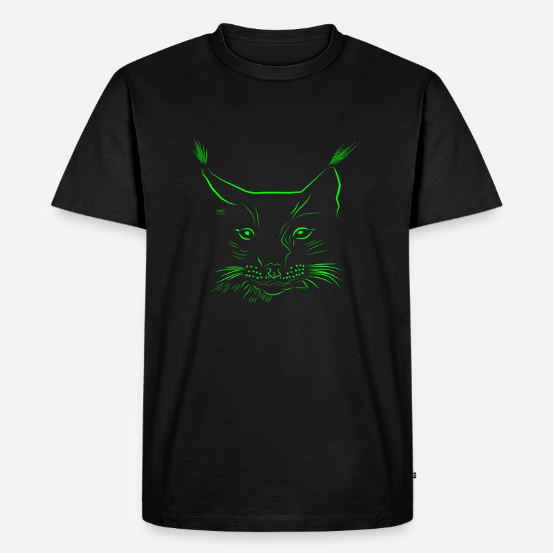 Luchs - ausgestorbene Arten - Männer Premium Bio T-Shirt - Schwarz