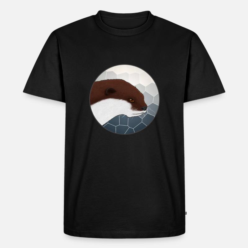Otter - Männer Premium Bio T-Shirt - Schwarz
