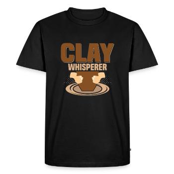 Clay Whisperer Ceramics Artist Pottery - T-shirt Premium bio Homme - noir - Devant - Nico (187cm)
