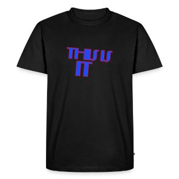 C’est ça - T-shirt Premium bio Homme - noir - Devant - Nico (187cm)